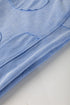 Mineral Wash Floral Applique Raw Edge Short Sleeve T Shirt Dress With Pockets